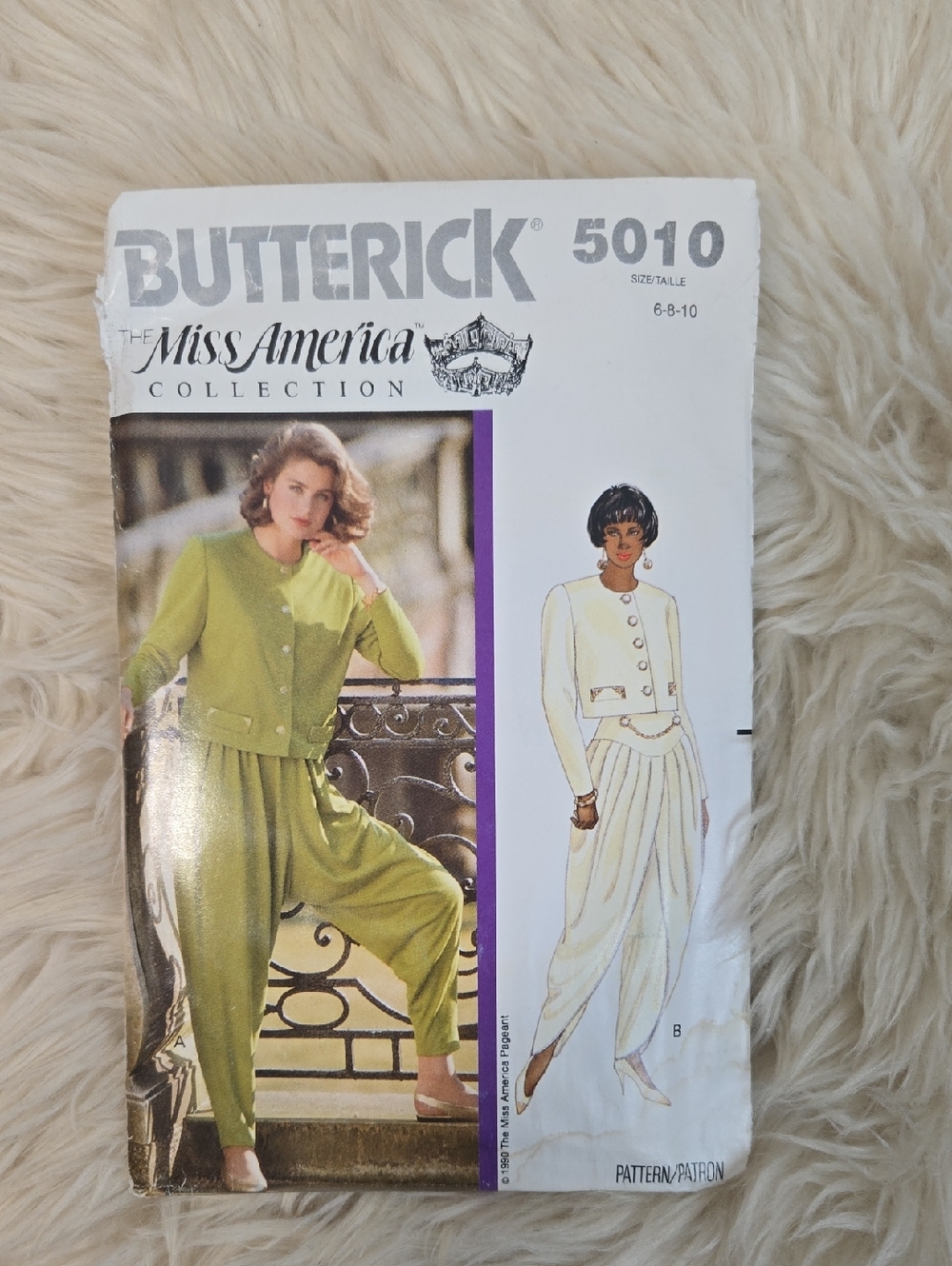 Butterick Vintage Miss America Collection Top & Pants Sewing Pattern 5010